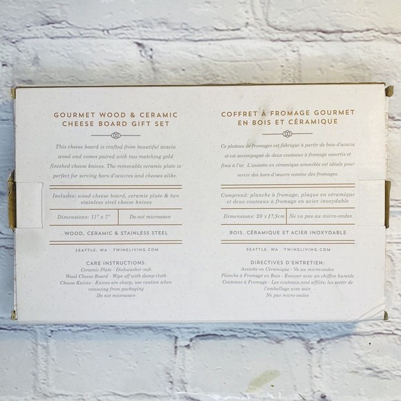 Twine Living Co Dining Twine Living Co Gourmet Acacia Wood Ceramic